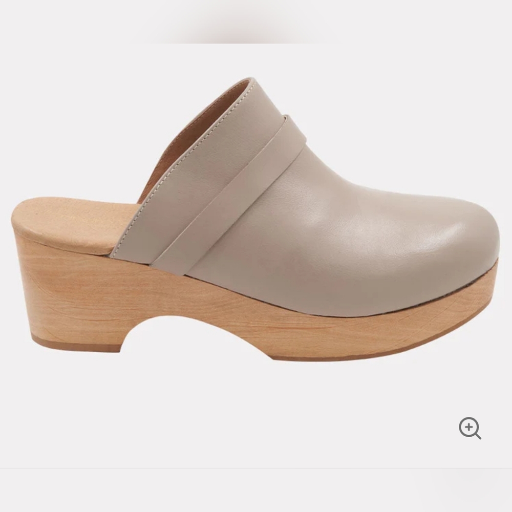 ANDRE ASSOUS SOFI LEATHER Slip on CLOG Ash Size 10 NWOB $220
